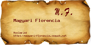 Magyari Florencia névjegykártya